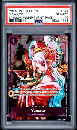 2024 One Piece EN Yamato Championship Event Pack #046 PSA 10 GEM MINT - Image 1