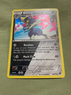 Bisharp 64/114 - XY Steam Siege - Rare Holofoil - Dual Type Pokemon Card - Image 2