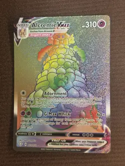 Alcremie VMAX Rainbow Rare 073/072 Secret Rare Shining Fates 2021 Pokemon Card - Image 1
