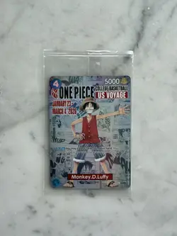 Monkey.D.Luffy P-055 One Piece US Voyage College Basketball Promo Card - Image 1