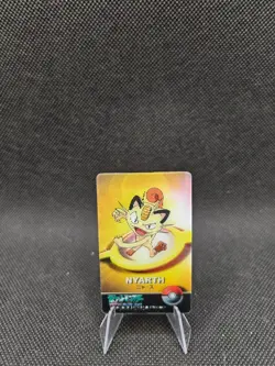 Pokemon Vintage Japanese Nintendo 3D Lenticular Plastic Card - Meowth #3248 - Image 1