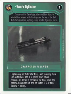 Star Wars Collectible Card Game (White Border) - Vader's Lightsaber mint - Image 1