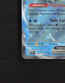 Blastoise ex 030/142 Stellar Crown Ultra Rare Holo Pokemon Card NM - Image 5