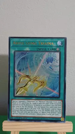 2025 Yugioh Abyss-Sting Triaina Spell Card MP25-EN253 Ultra Rare 1st Edition - Image 1