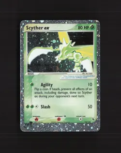 Scyther ex 102/109 EX Ruby & Sapphire Ultra Rare Holo Pokemon Card MP - Image 1