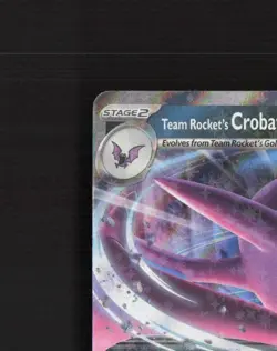Team Rocket's Crobat ex 122/182 Destined Rivals Ultra Rare Holo Pokemon Card NM - Image 3