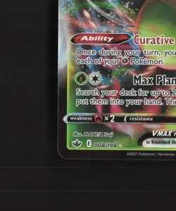 Celebi VMAX 008/198 Chilling Reign Ultra Rare Holo Pokemon Card NM - Image 5