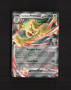 Team Rocket's Persian ex 150/182 Destined Rivals Ultra Rare Holo Pokemon Card NM - Image 1