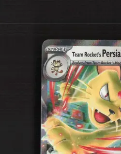 Team Rocket's Persian ex 150/182 Destined Rivals Ultra Rare Holo Pokemon Card NM - Image 3