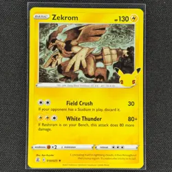 Zekrom - 010/025 - Holo Rare - Celebrations - Pokemon Card - NM/M - Image 1