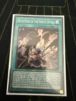 Yugioh Deception of the Sinful Spoils MP25-EN113 Mega Pack Prismatic Secret Rare - Image 1