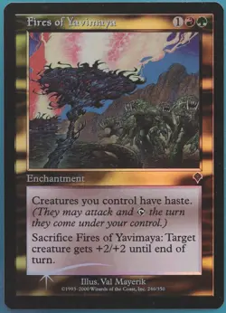 mtg magic fires of yavimaya invasion FOIL ENGLISH feux de la yavimaya exc / nm - Image 1