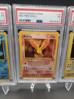 PSA 1 Sequential Set Of Pokemon Fossil Legendary Birds Articuno, Moltres, Zapdos - Image 3