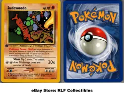 2001 Pokemon, Neo Revelation, #26/64 Sudowoodo, 1st Edition, Rare - Image 1