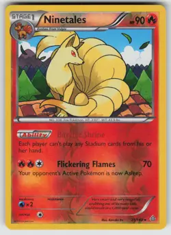 Ninetales 21/160 Rare Primal Clash Pokemon Reverse Holo Near Mint - Image 1