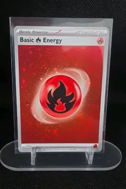Pokemon TCG Basic Fire Energy SVE 002 Cosmos Holo Pokemon SVE 151 - NM - Image 1