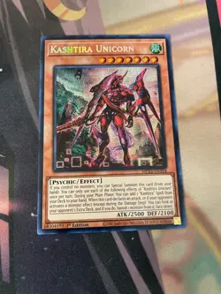 YUGIOH - KASHTIRA UNICORN - PRISMATIC SECRET RARE - NM - MP23 - 1ST ED - Image 1