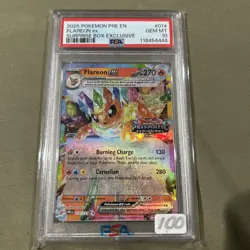 2025 Pokemon Flareon EX Surprise Box Promo Stamped Prismatic PSA 10 - Image 1