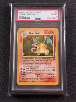 POKEMON CHARIZARD BASE SET 2 #4/130 PSA 6 ENGLISH With Guard - Image 1