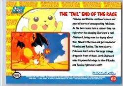 POKEMON TOPPS THE FIRST MOVIE THE "TAIL" END OF THE RACE #50 NON HOLO NM - Image 2