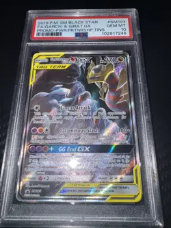 Pokemon Garchomp and Giratina GX SM193 PSA 10 - Image 1