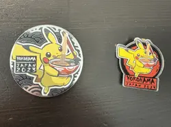 Pokemon Pin/coin Set Pokemon World Championships Yokohama Japan 2023 Pikachu - Image 1