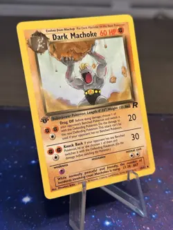 [LP/LP+] 2000 Pokemon Team Rocket Dark Machoke 1st Edition #40/82 Uncommon - Image 1