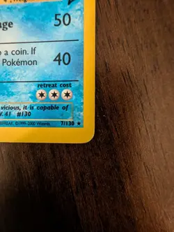 Pokemon TCG Gyarados 7/130 Base Set 2 Unlimited Holo WOTC VTG 2000 - LP-MP - Image 5