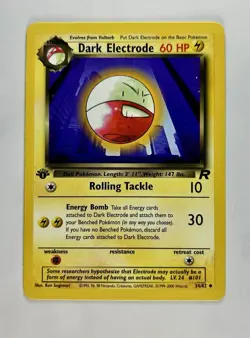 Dark Electrode 2000 Pokemon Team Rocket 1st Edition Uncommon #34/82 * Near Mint - Image 1