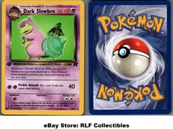 2000 Pokemon, Team Rocket, #29/82 Dark Slowbro, 1st Edition, Rare - Image 1