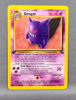 LP 1st Edition Gengar 20/62 Rare Fossil Pokemon 1999 Keiji Kinebuchi - Image 1