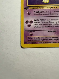 1999 Pokemon Hypno 23/62 Non-Holo 1st Edition Fossil Set NM - Image 2