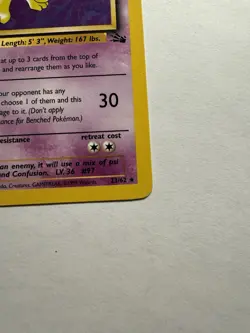 1999 Pokemon Hypno 23/62 Non-Holo 1st Edition Fossil Set NM - Image 3