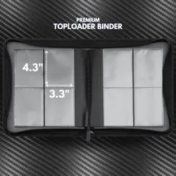 4 Pocket Toploader Binder | Holds 128 Cards | Waterproof PU Leather | Archiva... - Image 5