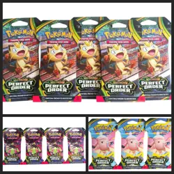 Lot of 12 Pokemon TCG Mega Evolution Perfect Order Booster Pack Sleeves Sealed - Image 1