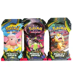 Lot of 12 Pokemon TCG Mega Evolution Perfect Order Booster Pack Sleeves Sealed - Image 2