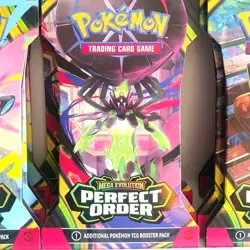 Lot of 12 Pokemon TCG Mega Evolution Perfect Order Booster Pack Sleeves Sealed - Image 3