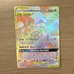 Pokemon Lucario & Melmetal GX TAG TEAM Secret Rare 224/214 Unbroken Bonds - Image 1