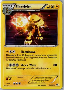 Electivire 54/149 Holo Rare Boundaries Crossed Pokemon Near Mint - Image 1
