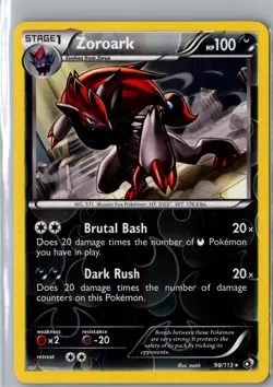 Zoroark 90/113 Holo Holo Rare Legendary Treasures Pokemon Reverse Holo Near Mint - Image 1