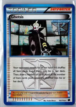 Ghetsis 101/116 Holo Rare Plasma Freeze Pokemon Holo Lightly Played - Image 1