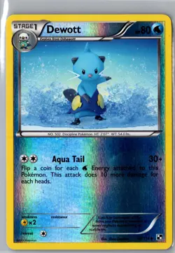 Dewott 30/114 Uncommon Black & White Pokemon Reverse Holo Near Mint - Image 1