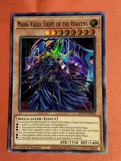 Maha Vailo, Light Of The Heavens BLVO-EN024 Yu-Gi-Oh! 1st Edition Unplayed Mint+ - Image 1