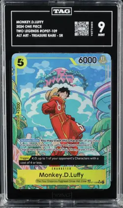 One Piece Monkey.D.Luffy OP07-109 500 Years in the Future Treasure Rare SR TAG 9 - Image 1