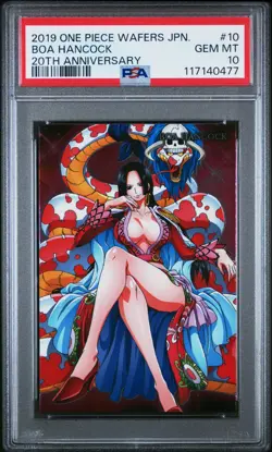 PSA10 2019 ONE PIECE WAFERS JAPANESE 20TH ANNIVERSARY #10 BOA HANCOCK - Image 1