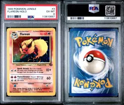 PSA 6 Flareon Holo 3/64 Jungle 1999 Pokemon Card - Image 3