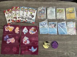 2025 Pokemon Calendar Promo 8 Cards + Destined Rivals/Journey Together fun packs - Image 1