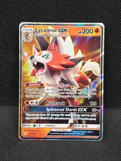 Lycanroc GX 82/181 S&M Team Up Ultra Rare Holo Pokemon Trading Card Game 2019 - Image 1