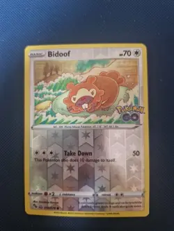 Pokemon Go Bidoof Unpeeled Ditto Reverse Holo Card 059/078 - 053/078 - Image 1