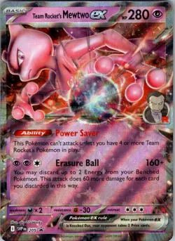 Team Rocket's Mewtwo ex Promo SV: Scarlet & Violet Promo Cards 205 NM - Image 1
